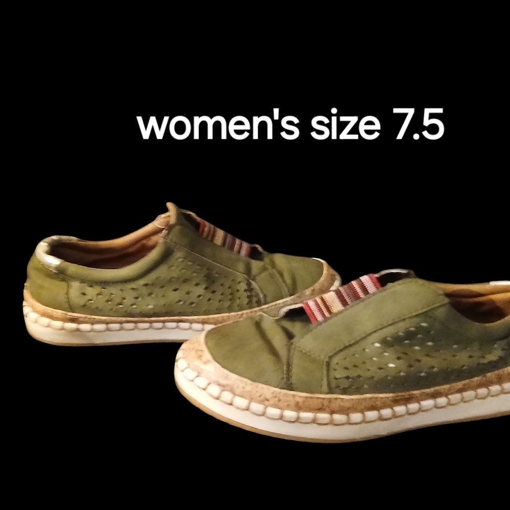 Women's Green Slip-On Shoes
